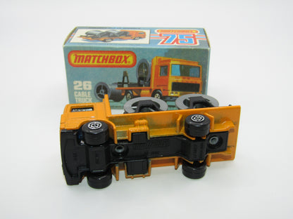 Matchbox Superfast No 26E Volvo Cable Truck MALTESE CROSS Wheels