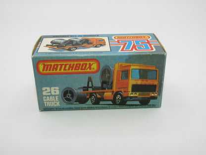 Matchbox Superfast No 26E Volvo Cable Truck MALTESE CROSS Wheels