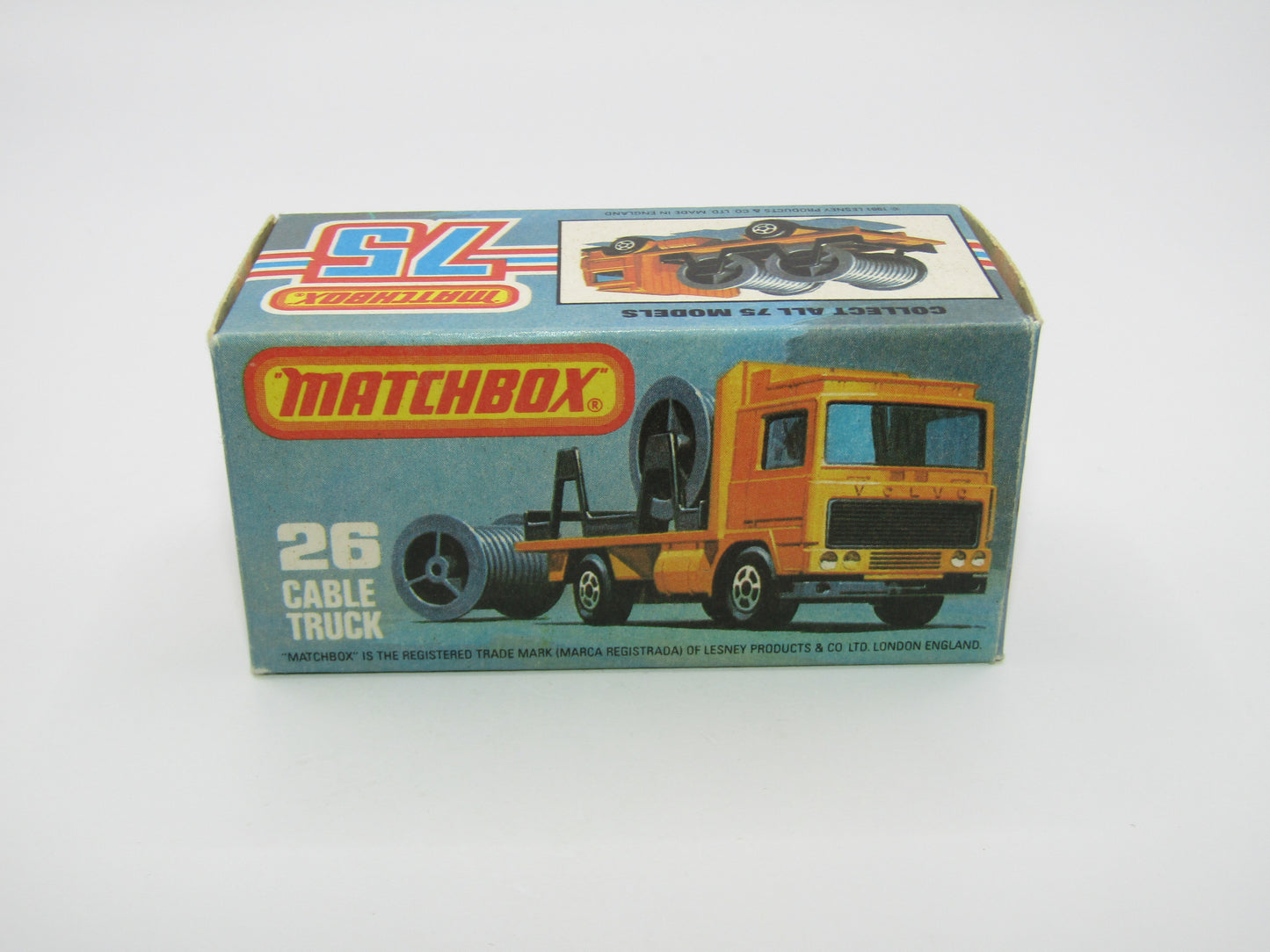 Matchbox Superfast No 26E Volvo Cable Truck MALTESE CROSS Wheels