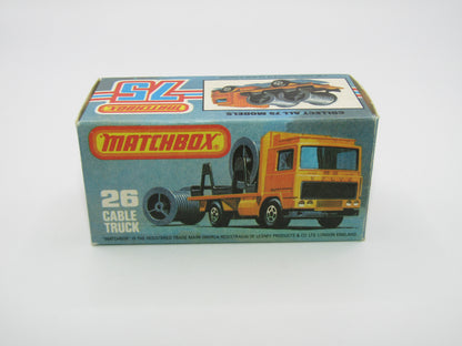 Matchbox Superfast No 26E Volvo Cable Truck MALTESE CROSS Wheels