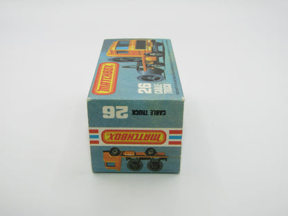 Matchbox Superfast No 26E Volvo Cable Truck MALTESE CROSS Wheels