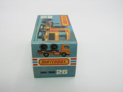 Matchbox Superfast No 26E Volvo Cable Truck MALTESE CROSS Wheels