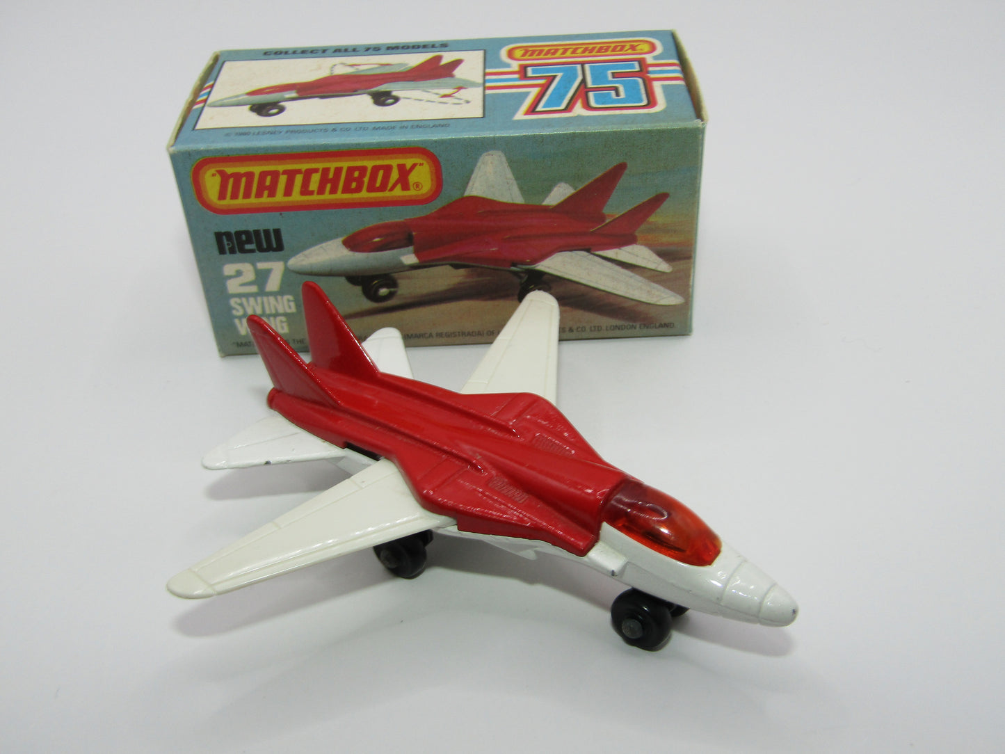Matchbox Superfast No 27C Swing Wing No Tampo AMBER Windows