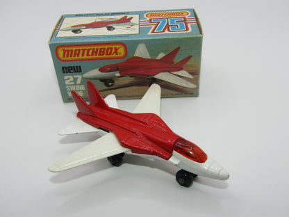 Matchbox Superfast No 27C Swing Wing No Tampo AMBER Windows