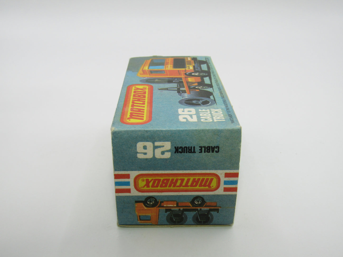 Matchbox Superfast No 26E Volvo Cable Truck 5 SPOKE Wheels Black Base