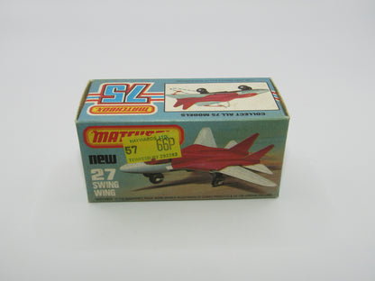 Matchbox Superfast No 27C Swing Wing No Tampo AMBER Windows