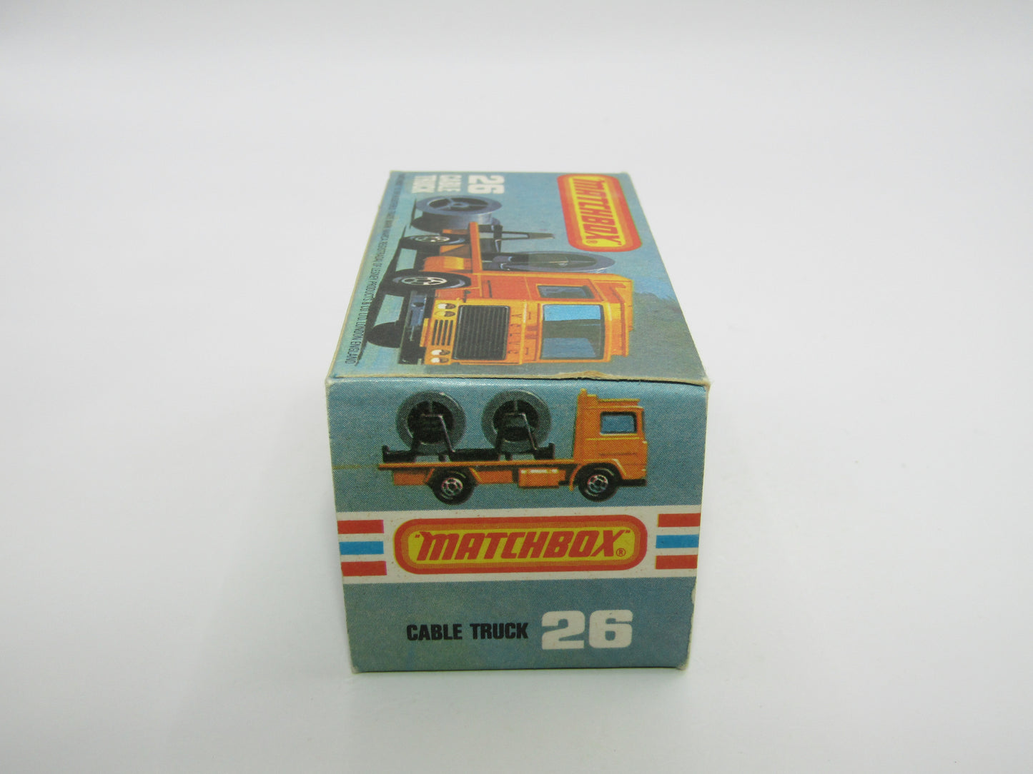 Matchbox Superfast No 26E Volvo Cable Truck 5 SPOKE Wheels Black Base