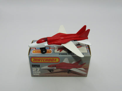 Matchbox Superfast No 27C Swing Wing No Tampo Red Windows