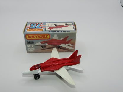 Matchbox Superfast No 27C Swing Wing No Tampo Red Windows