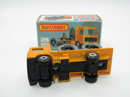 Matchbox Superfast No 26E Volvo Cable Truck VERY PALE Blue/Smoke Windows