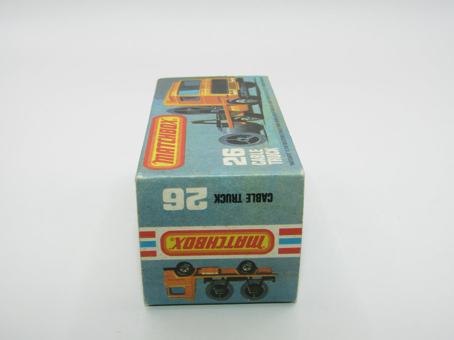 Matchbox Superfast No 26E Volvo Cable Truck VERY PALE Blue/Smoke Windows