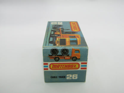 Matchbox Superfast No 26E Volvo Cable Truck VERY PALE Blue/Smoke Windows