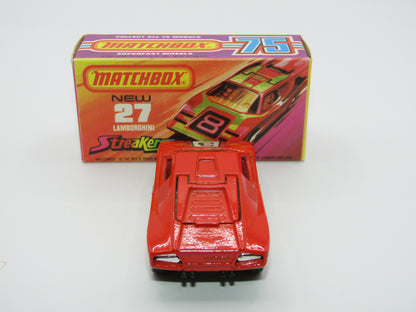 Matchbox Superfast No 27B Lamborghini Countach RED "3" RED Windows