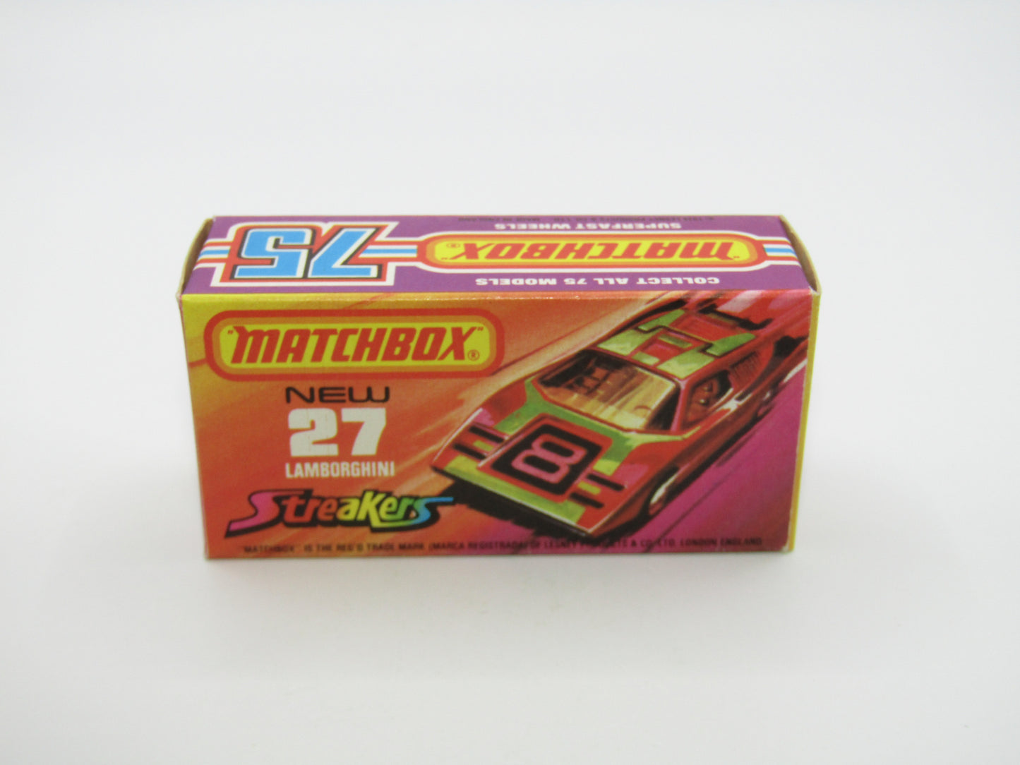 Matchbox Superfast No 27B Lamborghini Countach RED "3" RED Windows