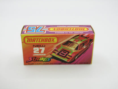 Matchbox Superfast No 27B Lamborghini Countach RED "3" RED Windows