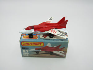 Matchbox Superfast No 27C Swing Wing Black & Red Jet Set Tampo, Red Windows