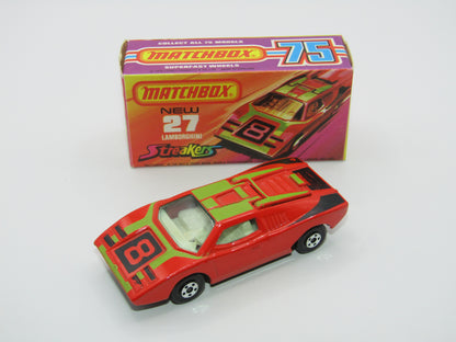 Matchbox Superfast No 27B Lamborghini Countach OFF-WHITE Interior