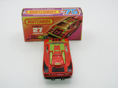 Matchbox Superfast No 27B Lamborghini Countach OFF-WHITE Interior