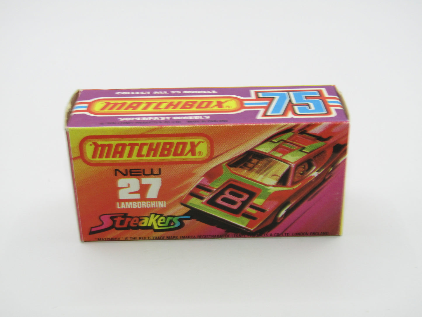 Matchbox Superfast No 27B Lamborghini Countach OFF-WHITE Interior