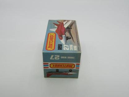 Matchbox Superfast No 27C Swing Wing Black & Red Jet Set Tampo, Red Windows