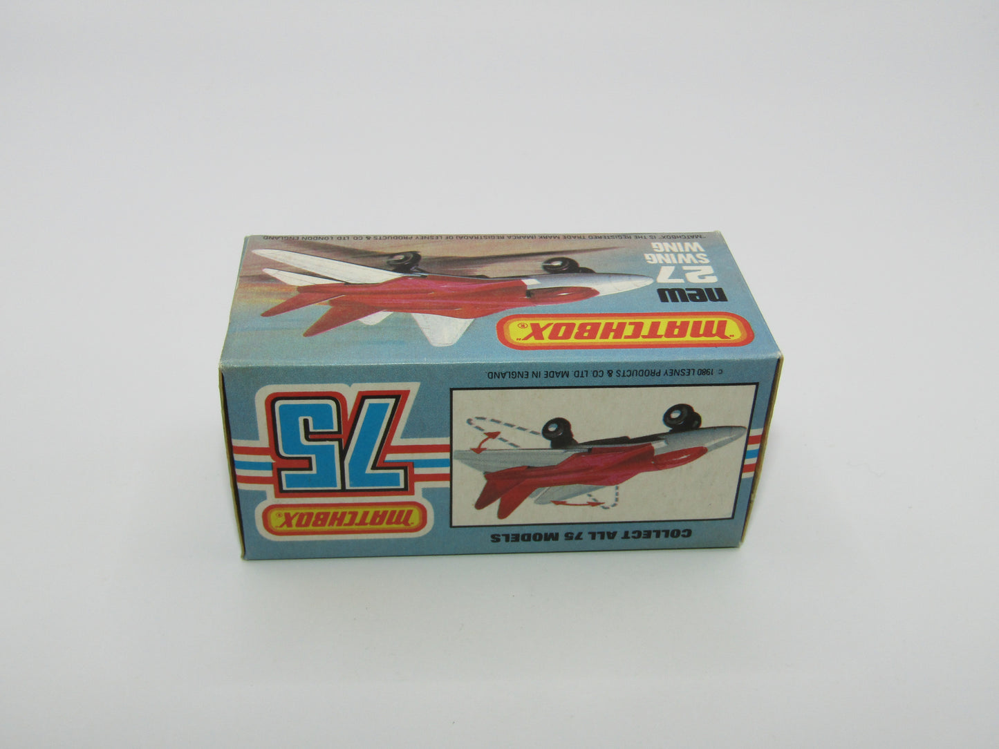 Matchbox Superfast No 27C Swing Wing Black & Red Jet Set Tampo, Red Windows