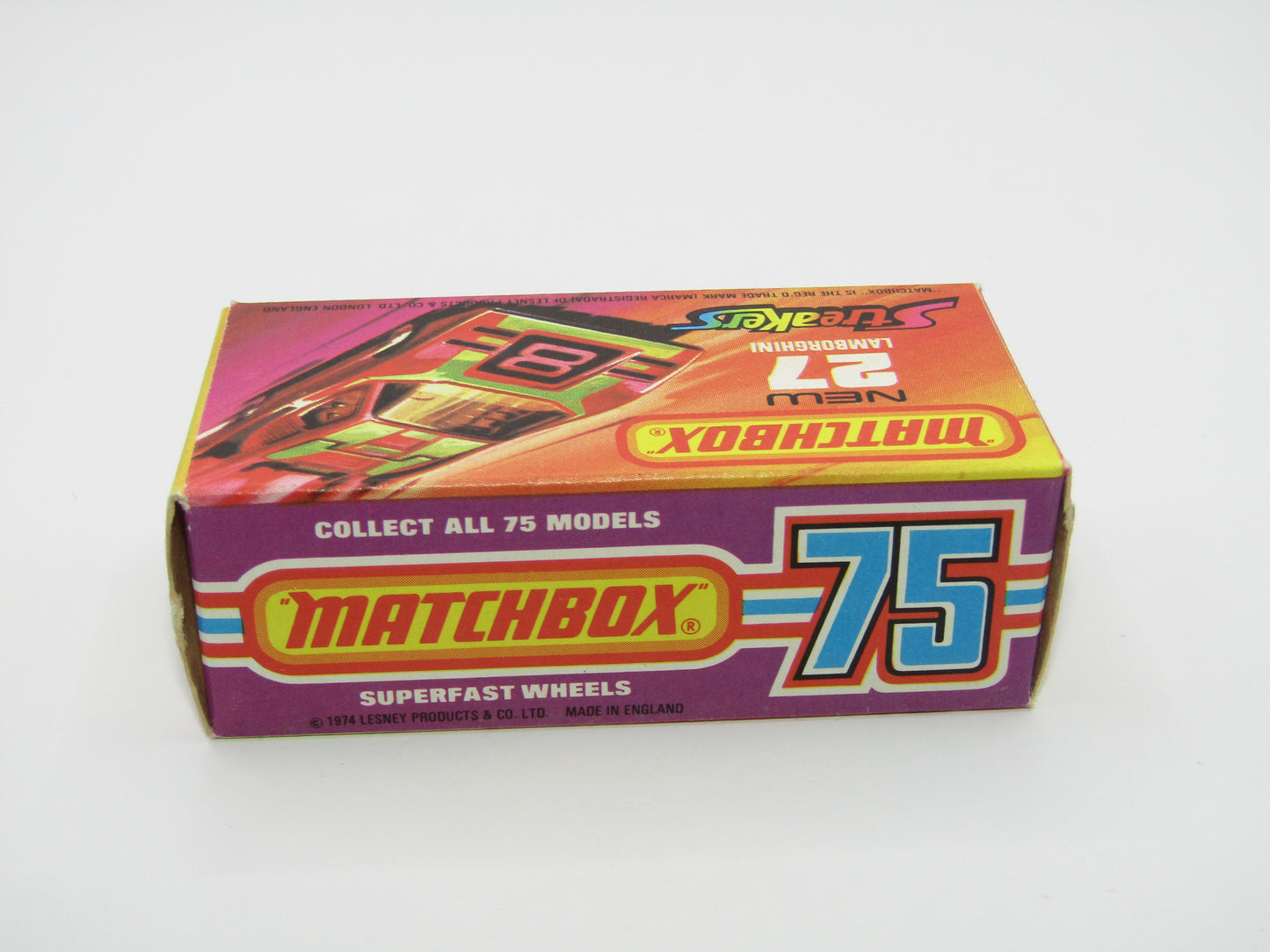Matchbox Superfast No 27B Lamborghini Countach OFF-WHITE Interior