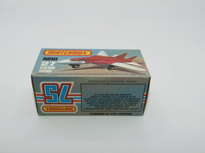 Matchbox Superfast No 27C Swing Wing Black & Red Jet Set Tampo, Red Windows