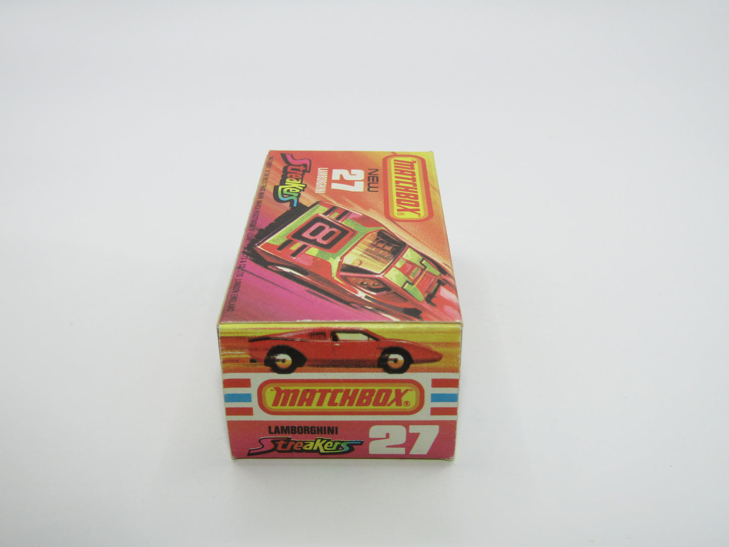 Matchbox Superfast No 27B Lamborghini Countach DARK RED WHITE Interior