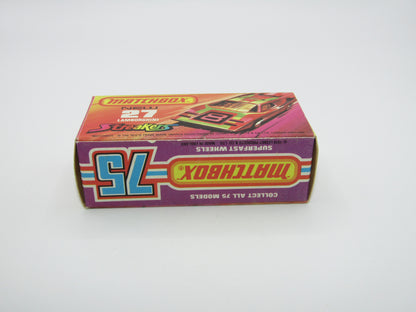 Matchbox Superfast No 27B Lamborghini Countach DARK RED WHITE Interior