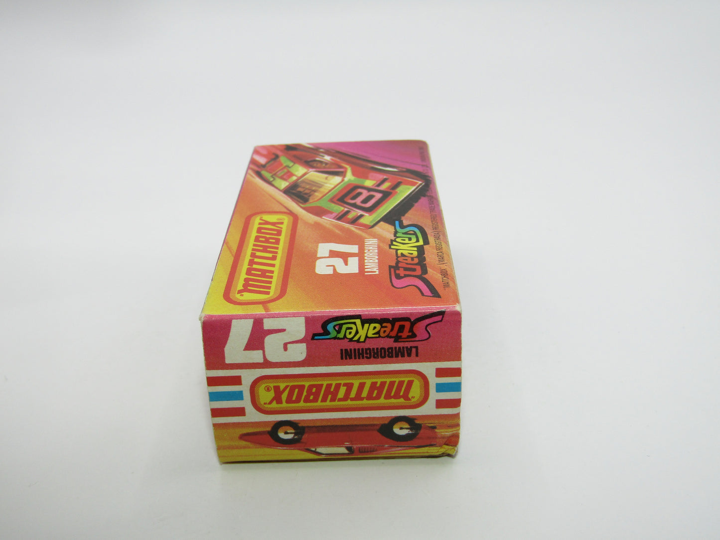Matchbox Superfast No 27B Lamborghini Countach DARK RED YELLOW Interior