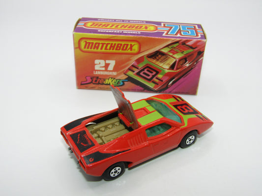 Matchbox Superfast No 27B Lamborghini Countach BROWN Int UNPAINTED Base