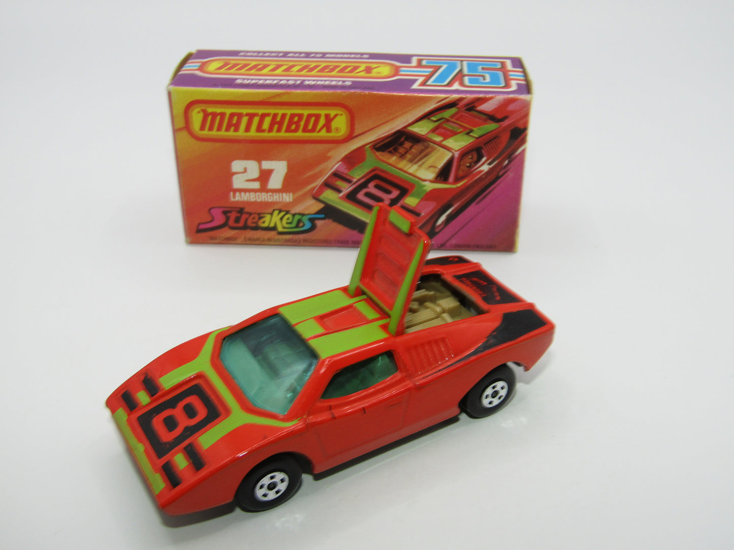 Matchbox Superfast No 27B Lamborghini Countach BROWN Int UNPAINTED Base