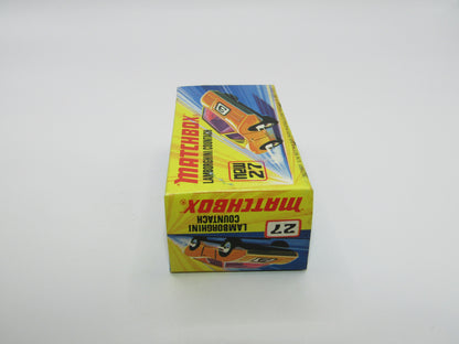 Matchbox Superfast No 27B Lamborghini Countach Dark Yellow Black base