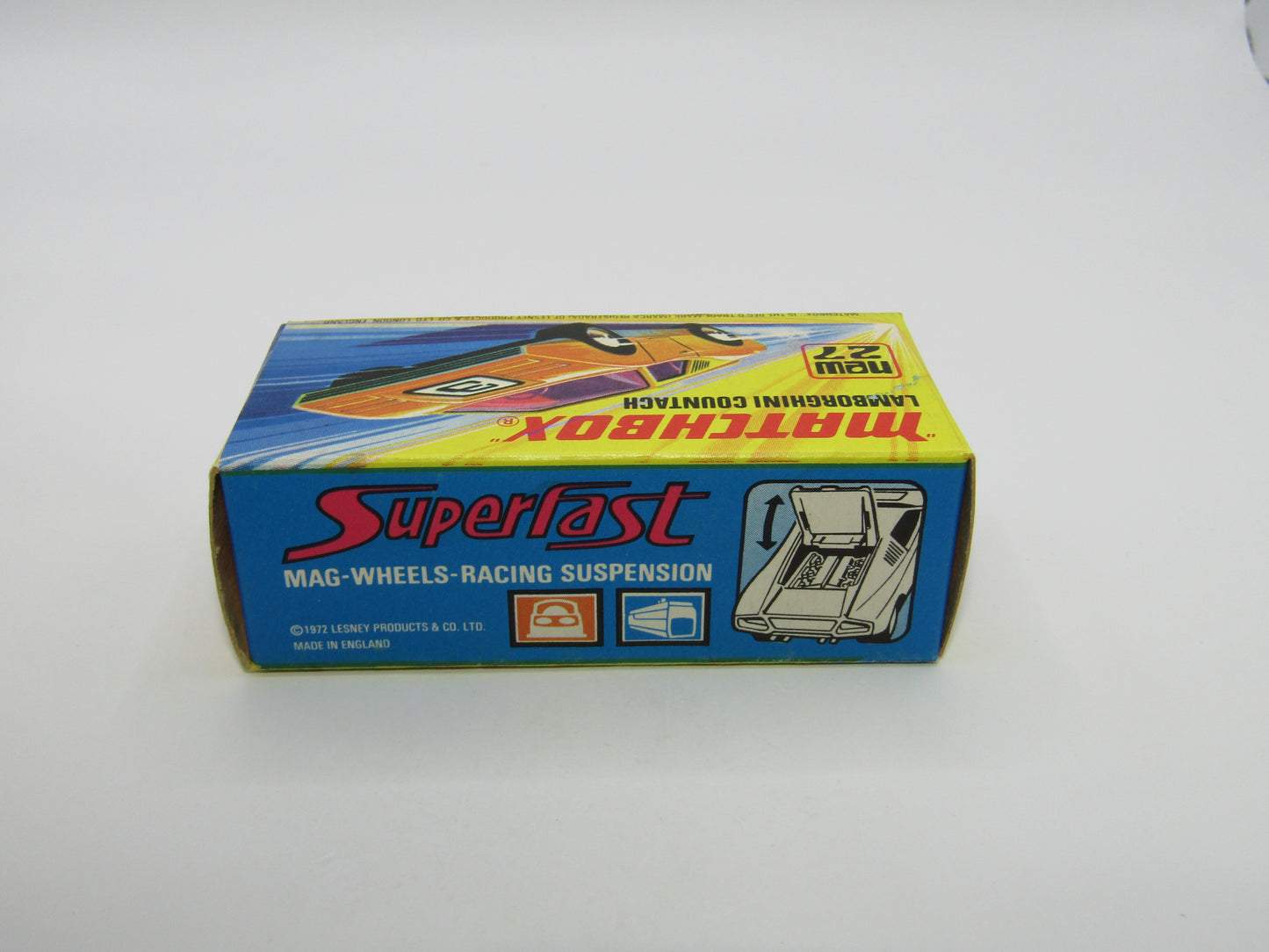 Matchbox Superfast No 27B Lamborghini Countach Dark Yellow Black base