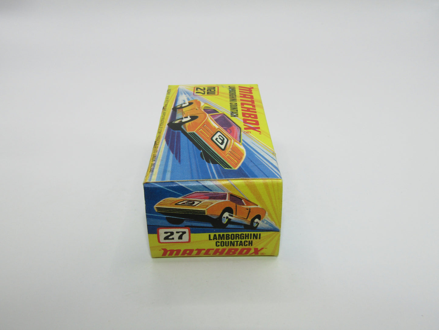 Matchbox Superfast No 27B Lamborghini Countach Dark Yellow Black base