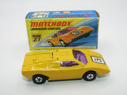 Matchbox Superfast No 27B Lamborghini Countach PURPLE Windows UNPAINTED Base