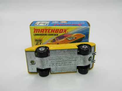 Matchbox Superfast No 27B Lamborghini Countach PURPLE Windows UNPAINTED Base