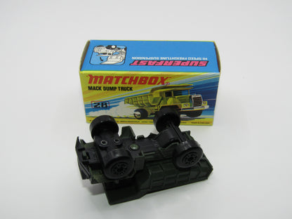 Matchbox Superfast No 28A Mack Dump Truck OLIVE DRAB with "i" Box