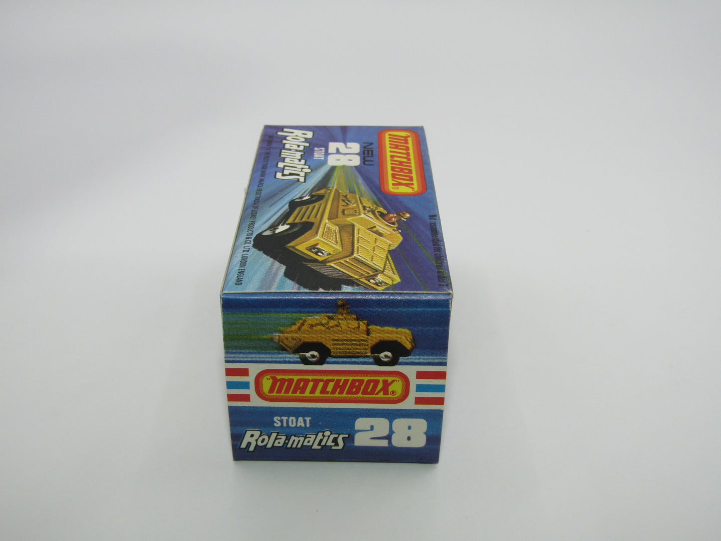 Matchbox Superfast No 28B Stoat, Olive Green, CHROME HUBS