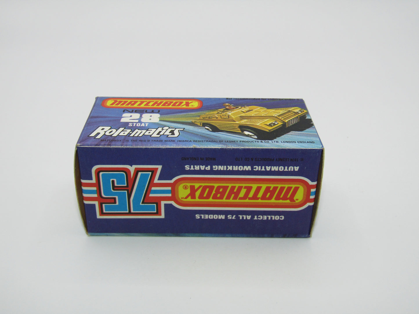 Matchbox Superfast No 28B Stoat, Olive Green, CHROME HUBS