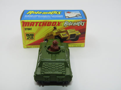 Matchbox Superfast No 28B Stoat, Light Olive Green, Black Base