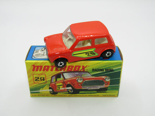 Matchbox Superfast No 29B Racing Mini Light Orange IVORY Interior
