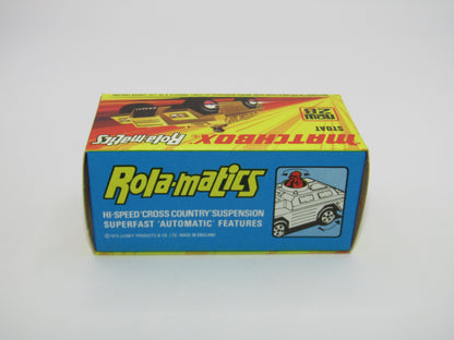 Matchbox Superfast No 28B Stoat, Light Olive Green, Black Base