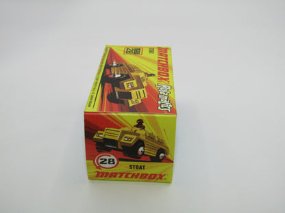 Matchbox Superfast No 28B Stoat, Light Olive Green, Black Base