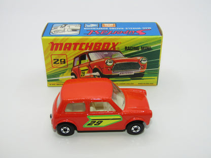 Matchbox Superfast No 29B Racing Mini Light Orange IVORY Interior