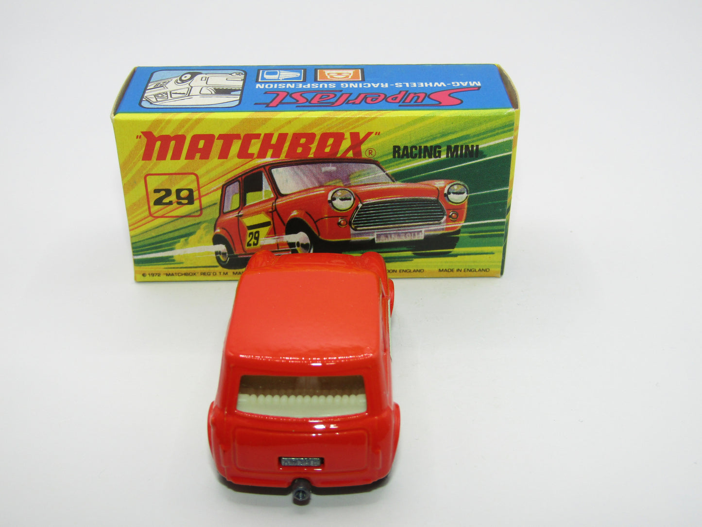 Matchbox Superfast No 29B Racing Mini Light Orange IVORY Interior