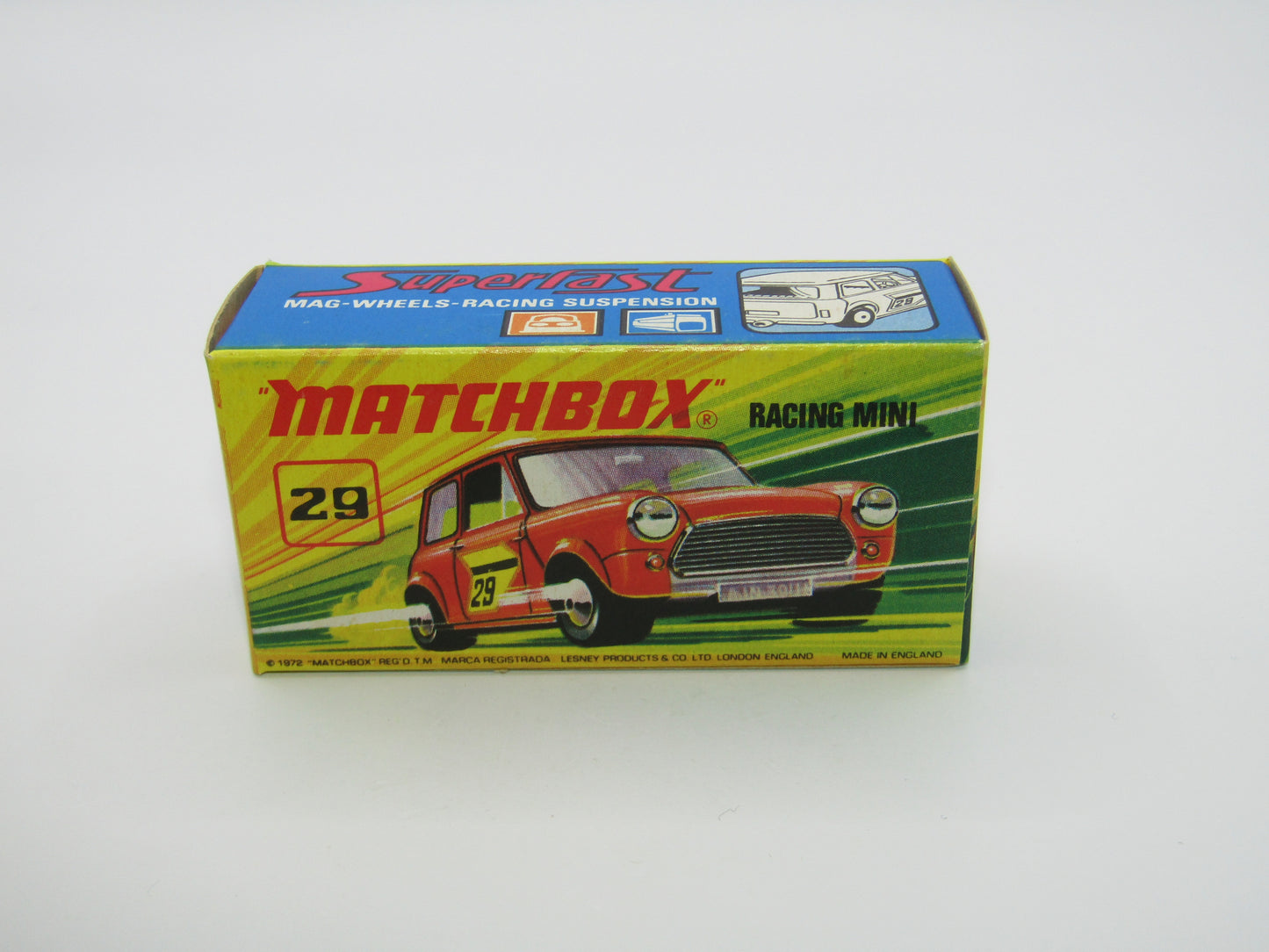 Matchbox Superfast No 29B Racing Mini Light Orange IVORY Interior
