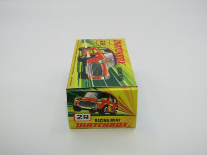 Matchbox Superfast No 29B Racing Mini Light Orange IVORY Interior