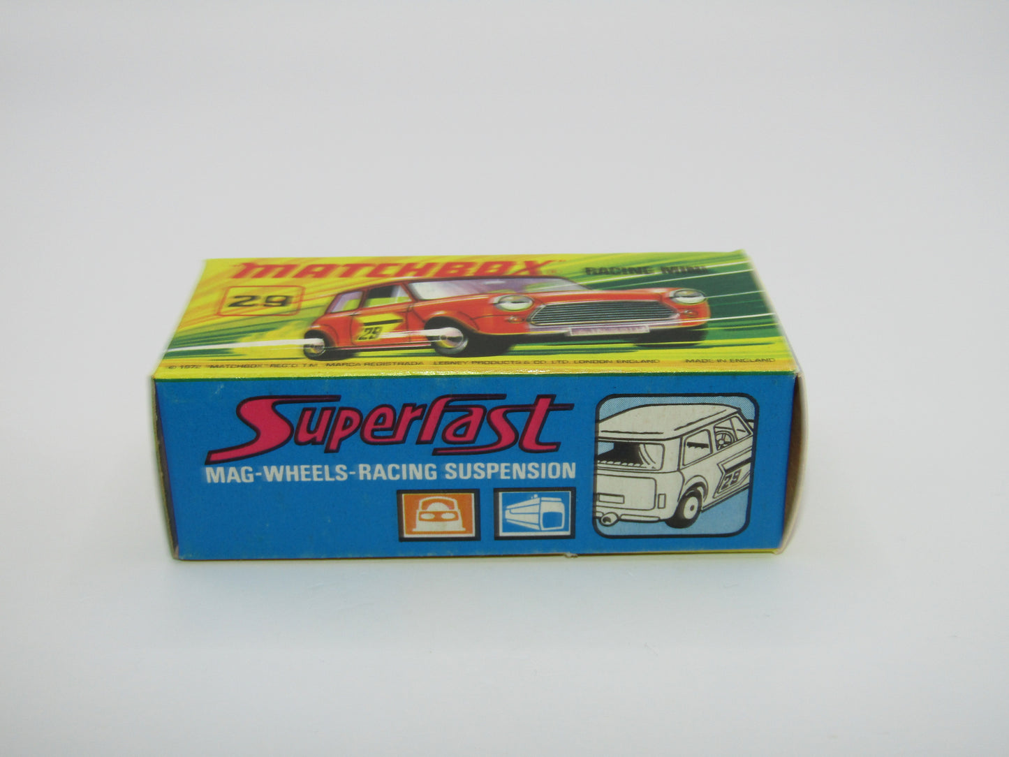 Matchbox Superfast No 29B Racing Mini Light Orange IVORY Interior