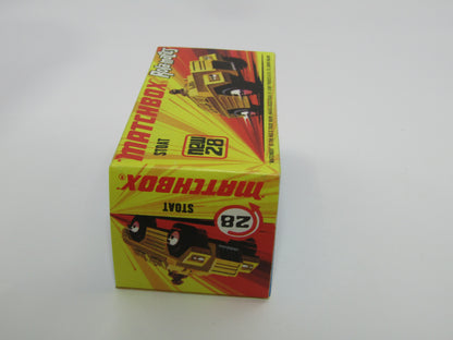 Matchbox Superfast No 28B Stoat, Gold BLACK HUBS, Black Base